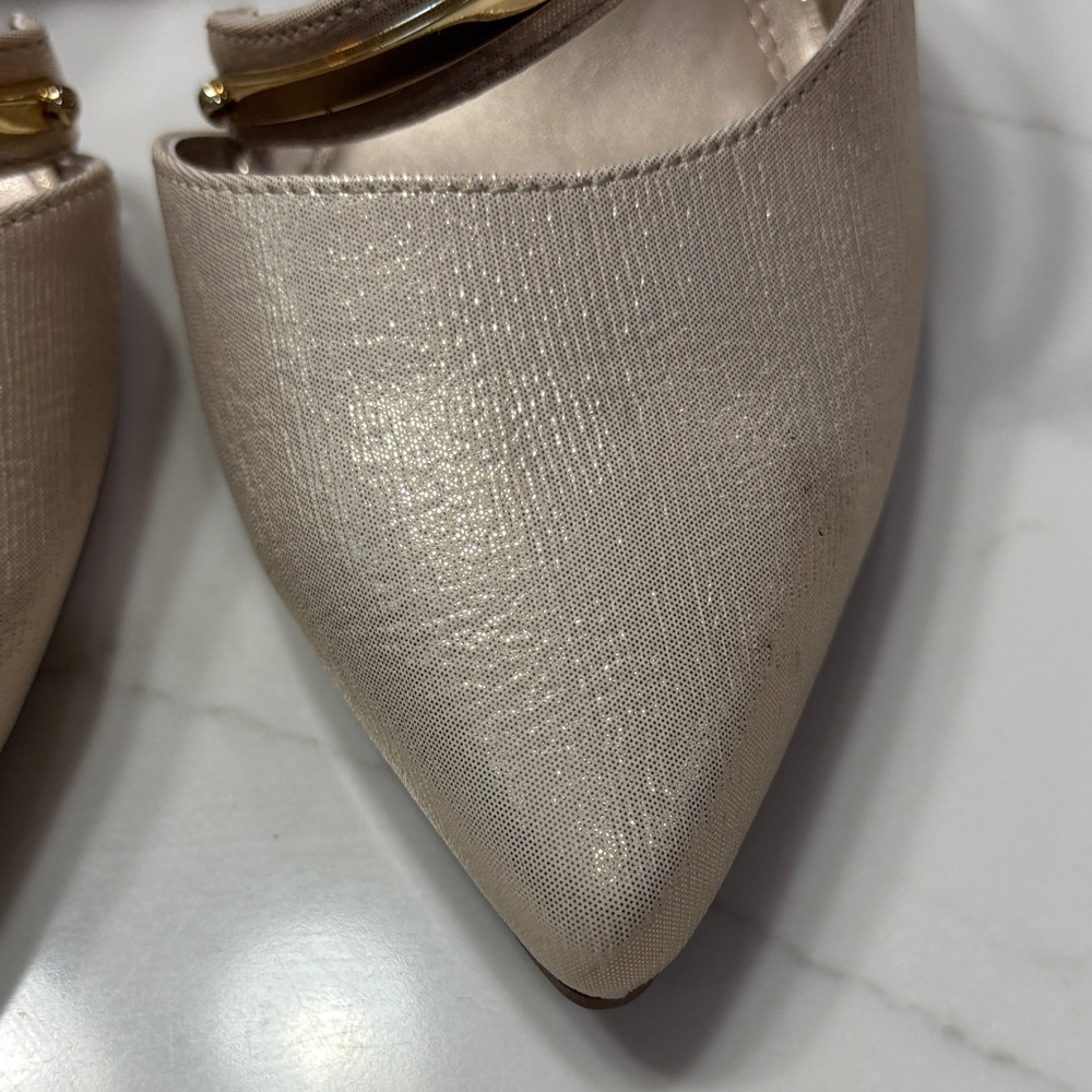 Impo Women's Metallic Champagne Dress Pump with Gold Accent - Picture 3 of 11